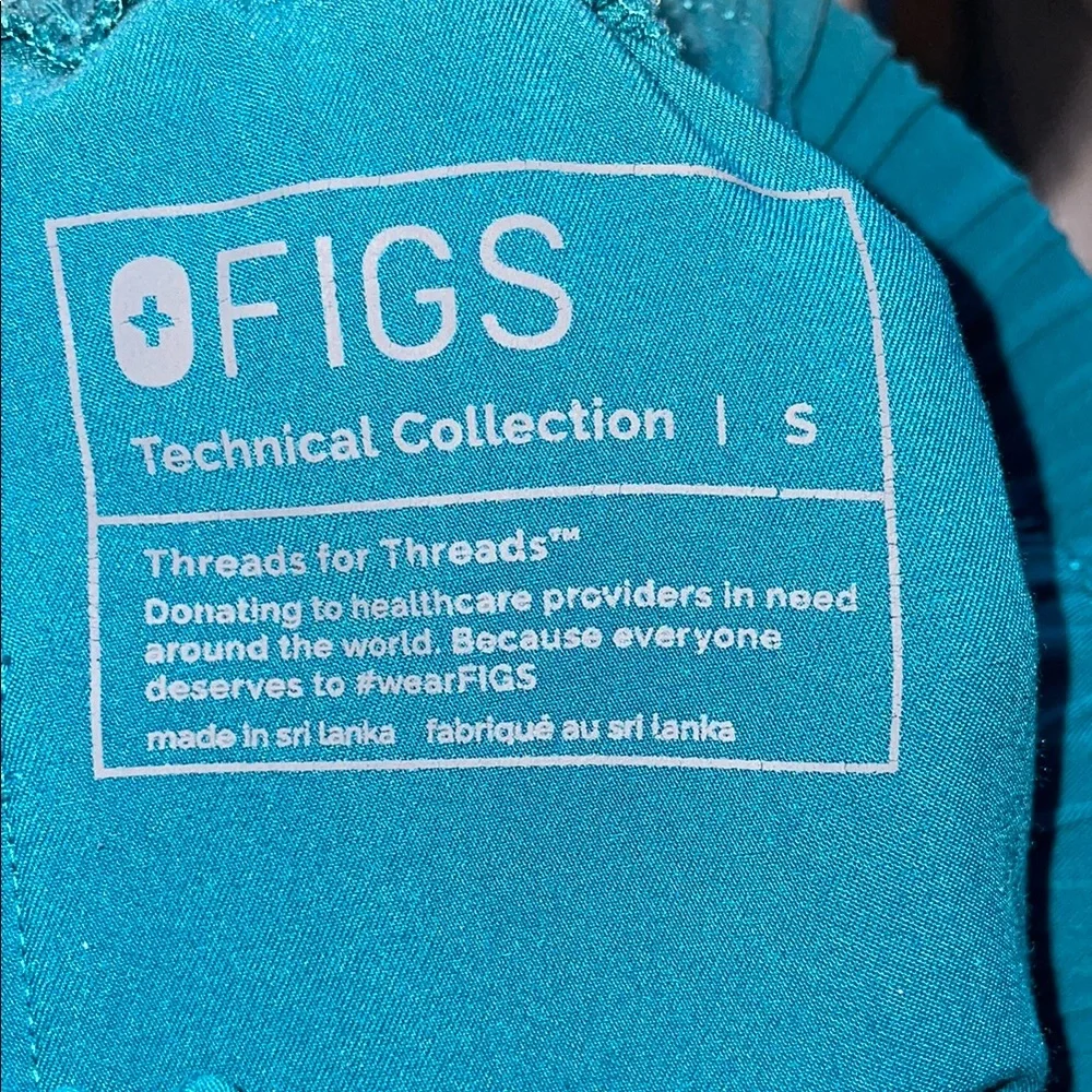 Blue Scrub Set with Jogger Pants blue fig scrubs size small/XS Zamora/caterina - Picture 14 of 16